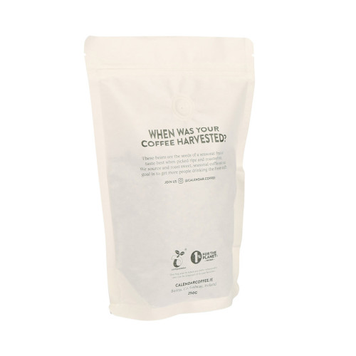 Biodegradable Gravure Printing Clear Window Coffee Bag Kraft Paper