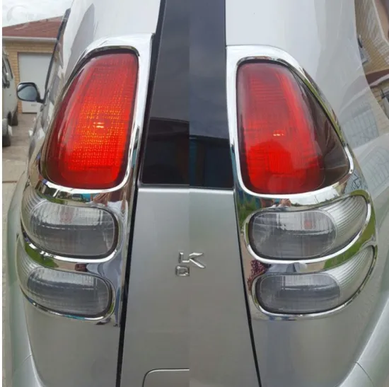 ycsunz Rear Tail Light Cover Chromed ABS for Toyota Prado Land Cruiser FJ120 2003, 2007, 2009