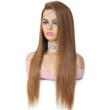 Hair Factory Wholesale 180% Density Hidden Knots 30# Long And Straight Color Human Hair Wig With Lace Front wigs Brazilian Hair