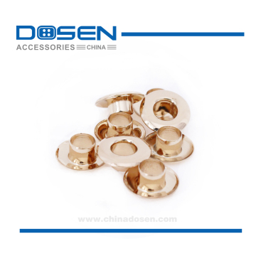 Shiny Rose Gold Plated Shoes Eyelets Grommets Wholesale Bags Self-Piercing Brass Eyelet Rivets Studs for Bag Belt Boots Garment