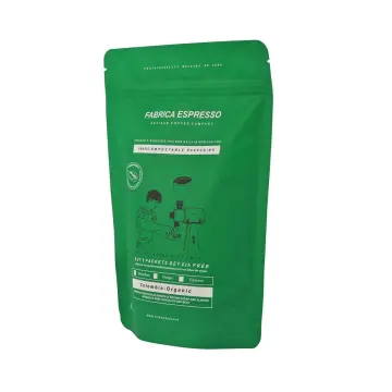 customized matte black block bottom green coffee bag wholesale