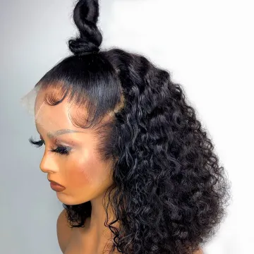 Yeswigs Cheap Raw Brazilian Virgin Depp Wave Human Hair Bob Wig Hd Full Lace Front Wig Human Hair Curly Short Bob Wigs Vendor
