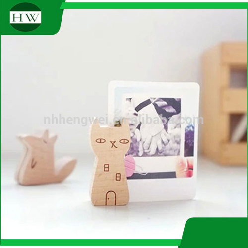 cheap table mini cartoon wooden animal photo name business card holder
