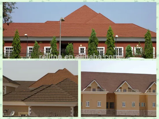 Top branch Relitop stone coated metal roofing tiles for Villa
