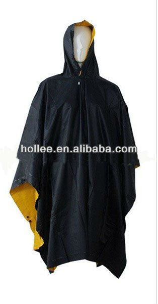 pvc mens black raincoat