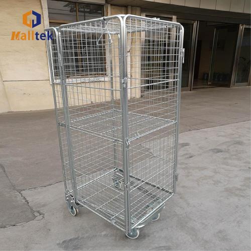 Metal Platform Trolley Logistics Industrial Warehouse Folding Roll Trolley Factory