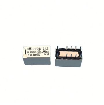12V DC Double Coil Relay HFD3-12-L2 10PIN DPDT 2A