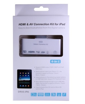 6 in 1 HDMI and AV Connector Kit for iPad/iPhone (YLI601)