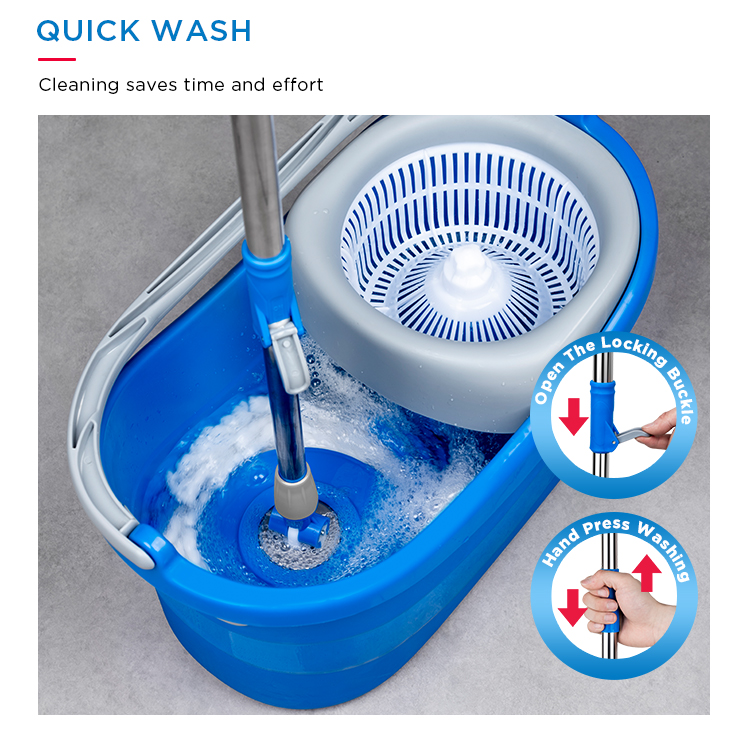 plastic basket spin mop