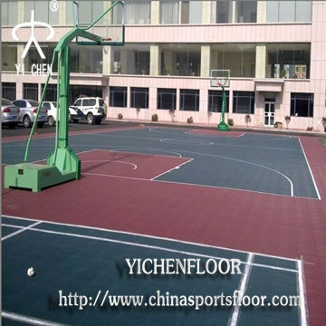 Gebrauchte Basketballgummi -Matten im Freien