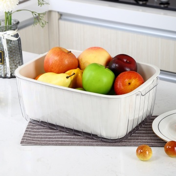 Organisateur de cuisine durable: Panier de vidange de colonies de fruits et de légumes multifonctionnement portable