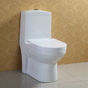 Soft Closing PP Seat Cover White Color Ceramic Toilet AT564