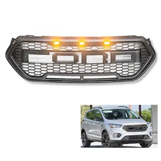ABS Front Bumper Grilles with Amber Light for Escape/Kuga 2016-2019