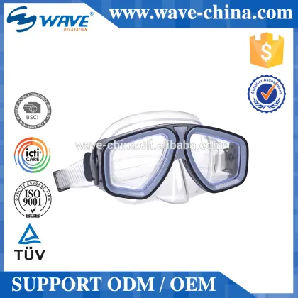 Free diving mask design eyewear wide vision diving mask glasses