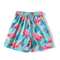 Shorts de estampa de flamingo masculinos personalizados