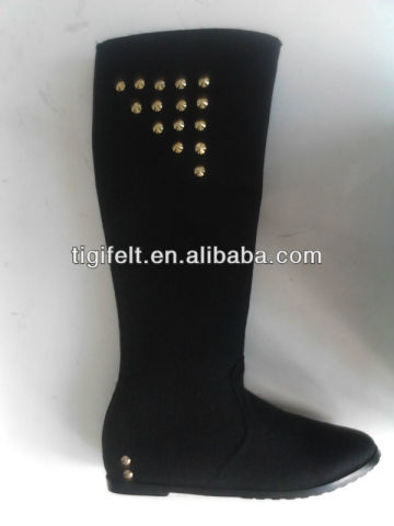 Black Boot Wool Felt Boot