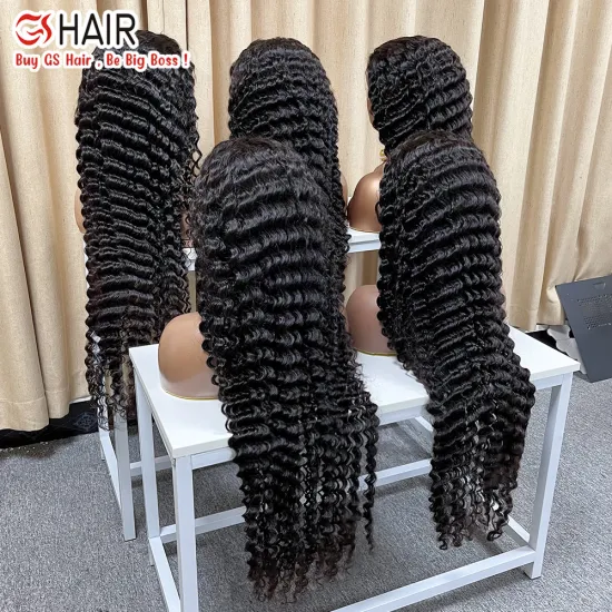 GS Raw Cambodian Hair Wig 200% Density 40 Inch HD Deep Wave Lace Frontal
