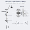 Height of Rain Shower Head Mixer Rail Fixture Set