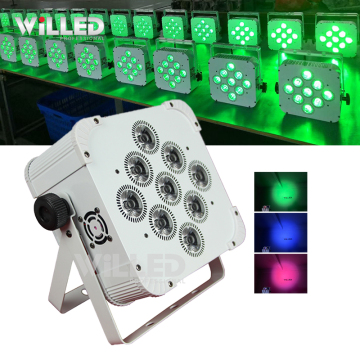 9x 10W RGBW 4in1 Battery Powered Wireless Remote Control WiFi Par Flat Light