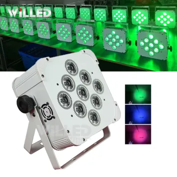 9x 10W RGBW 4in1 Battery Powered Wireless Remote Control WiFi Par Flat Light