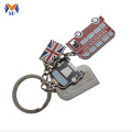 Metal bus shape keychain for london souvenir