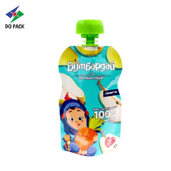 Resealable Fruit Juice Bag Spout Pouch Bag