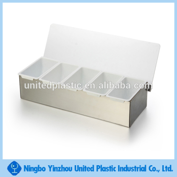 Condiment set metal holder