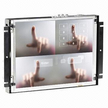 Metal Frame, 10.2" Open Frame Industrial LCD Monitors with S-Video, AV,VGA Input ,Touch for ATM/POS