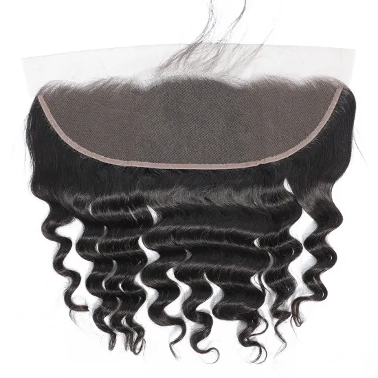 7A Garde 100% Malaysian Loose Wave Virgin Human Hair Weaving Weft And Silk Top Lace Closure With Baby Hair