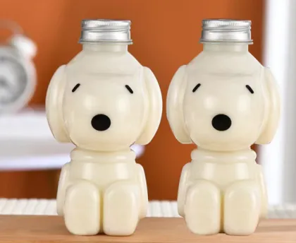 YIWEI Milk Tea Bottle Packaging - Plastic Cups with Lids for Beverages and Takeaway