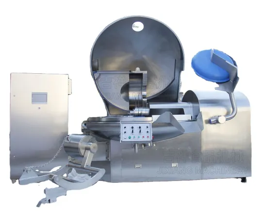 Electric Big Power Meat Vegetable Vacuum Bowl Cutter Mixer Machine for Sausage Production Line
