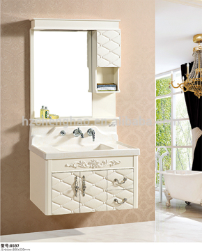 Modern Luxury PVC Bathroom Vanity Cabinet With Mirror