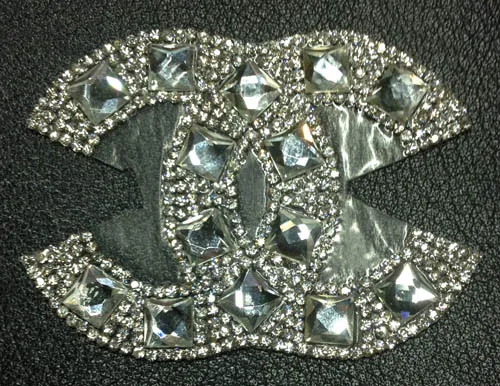 Fashion Rhinestone Applique for Women Shoes Trim, Hot Fix Rhinestone Motif