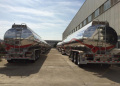 Shiny Aluminium Alloy Jet Tanker minyak Trailer Semi