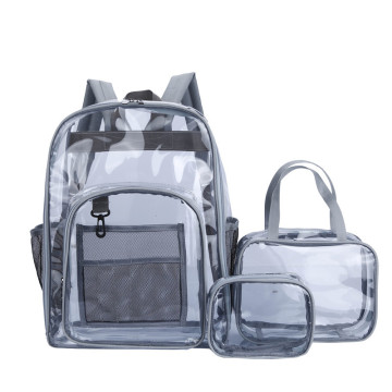 New Waterproof, Recyclable PVC Jelly Carrier Backpack with Large Capacity - Transparent School Bags