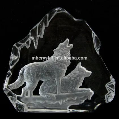 Wolves Crystal Sculpture iceberg MH-10095