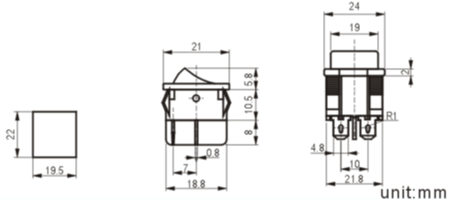 MRS-201-1 rocker switch