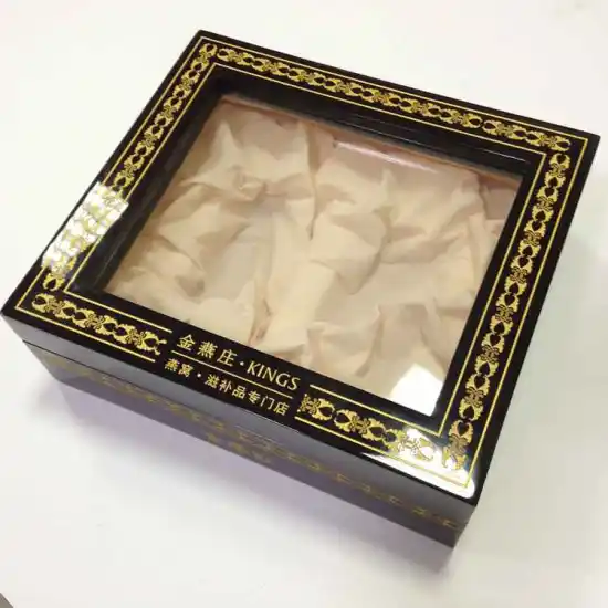 High End Glossy Wooden Gift Box For Cubilose