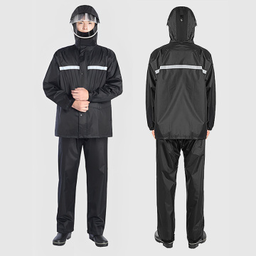 High-Definition Face Mask Raincoat Suit with Double Brim Hat