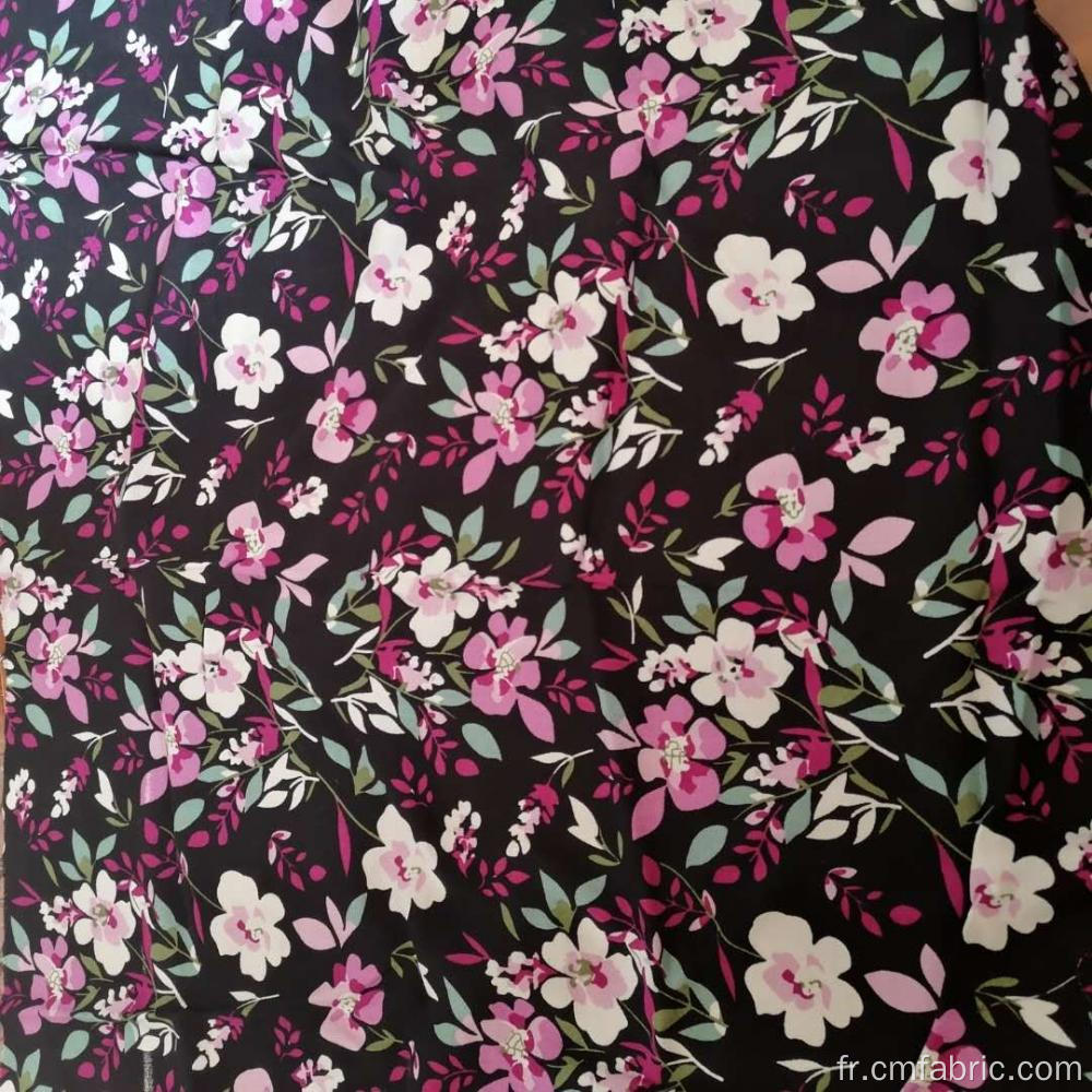 Tissu imprimé 100% Rayon Crepe