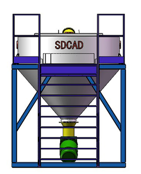 SDCAD's Hot Selling Customizable 304 Stainless Steel Ton Bag Unpacking Equipment Featuring Screw Conveyor System