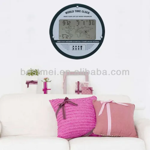 24 Time Zones Automatically Switch World Time Clock, High Quality 24