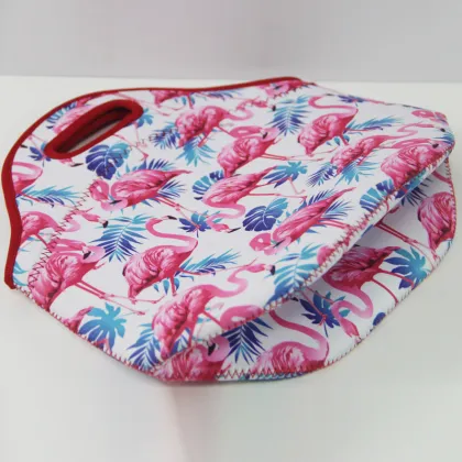 Flamingo Neoprene Lunch Tote Bags