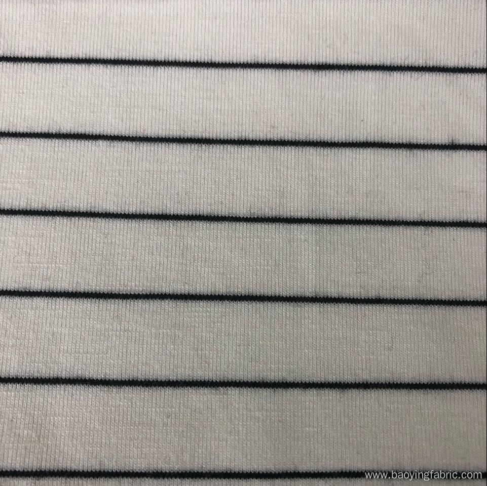 Yarn-dyed TR recycly jersey fabric