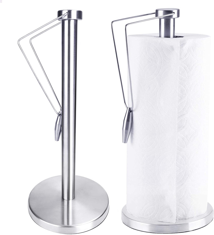 Kitchen Stainless Steel Standing Paper Towel Holder