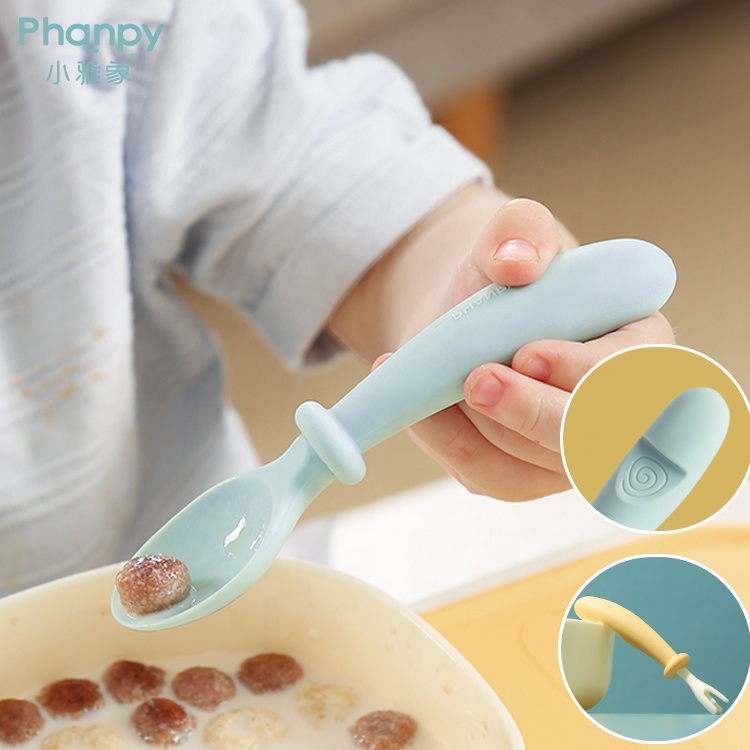 Baby Silicone Feeding Fork Spoon Set-Two Piece