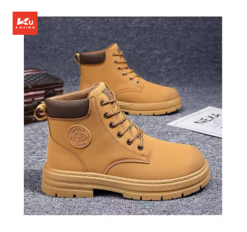 Autumn & Winter Men's High Top Work Boots: Anti-Slip, Durable, breathable mesh lining
