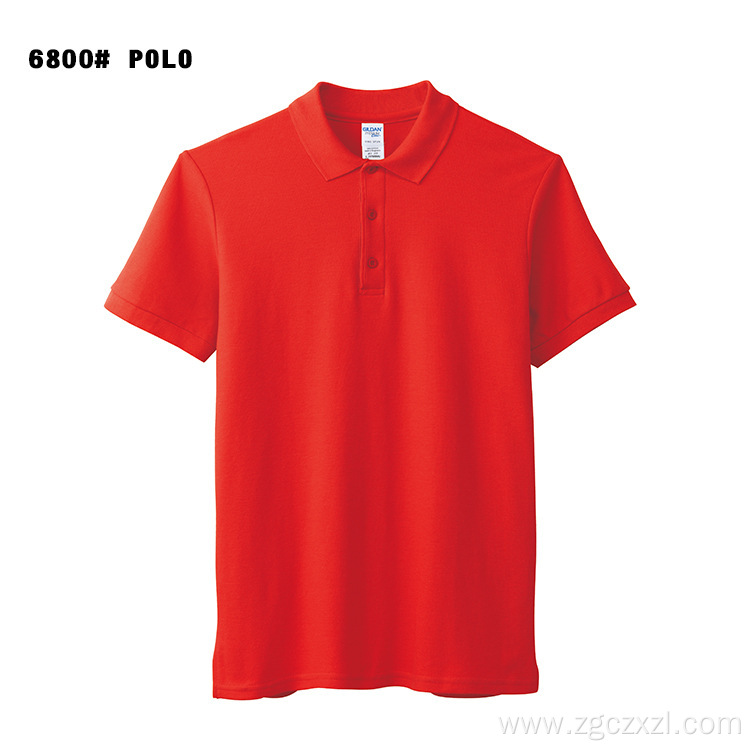 Brand Solid Cotton Lapel Mesh Business Polo Shirt