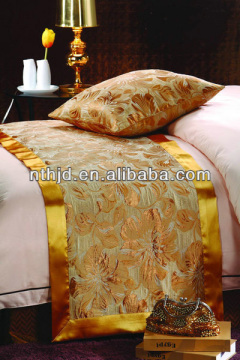 gold colour hotel bed runner