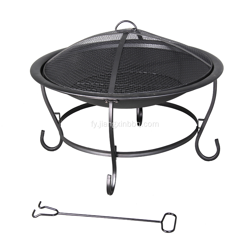 26&quot; Rûne Porselein Hout Burning Fire Pit